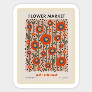 Flower Market Amsterdam Sticker